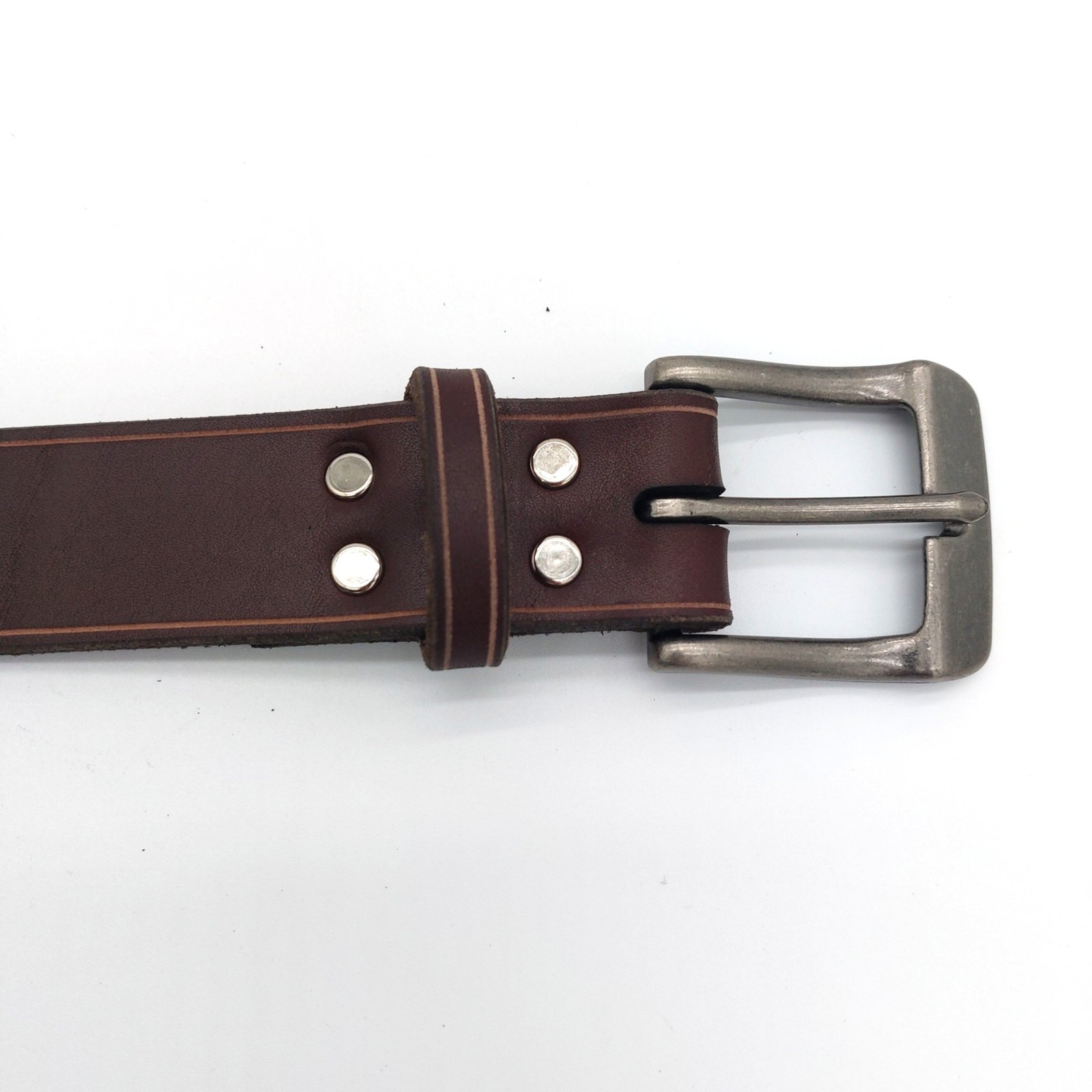 Antique Silver buckle with Nickle Plated Brass Rivets