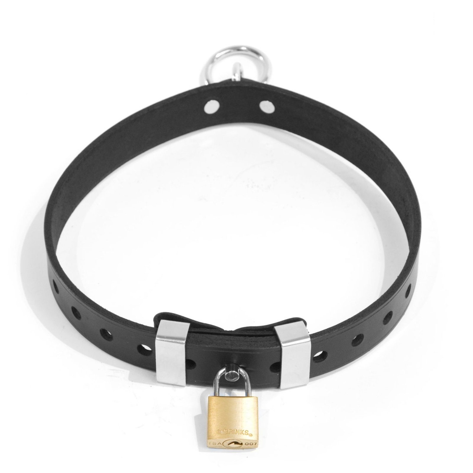 Elegant Locking Latigo Leather Collar - Image 4