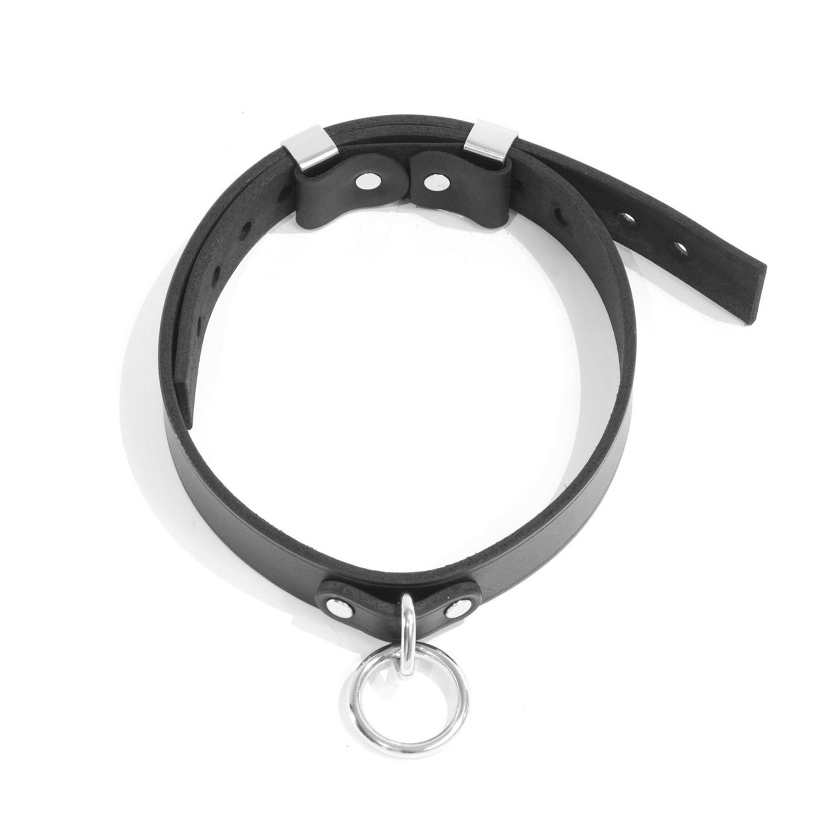 Elegant Locking Latigo Leather Collar - Image 3