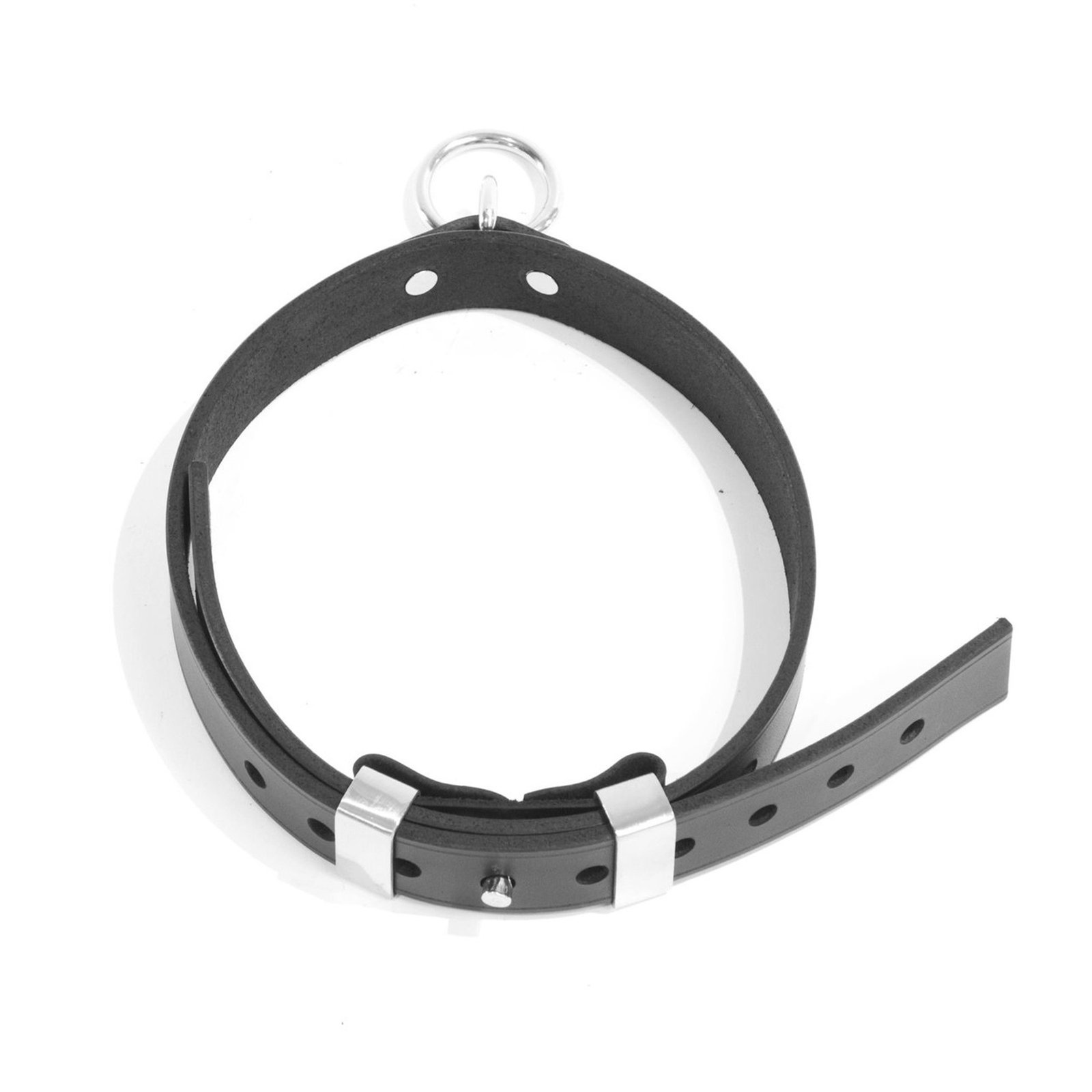 Elegant Locking Latigo Leather Collar - Image 2